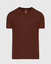 Dark Chocolate Classic V-Neck T-shirt, accentuating arms and shoulders.