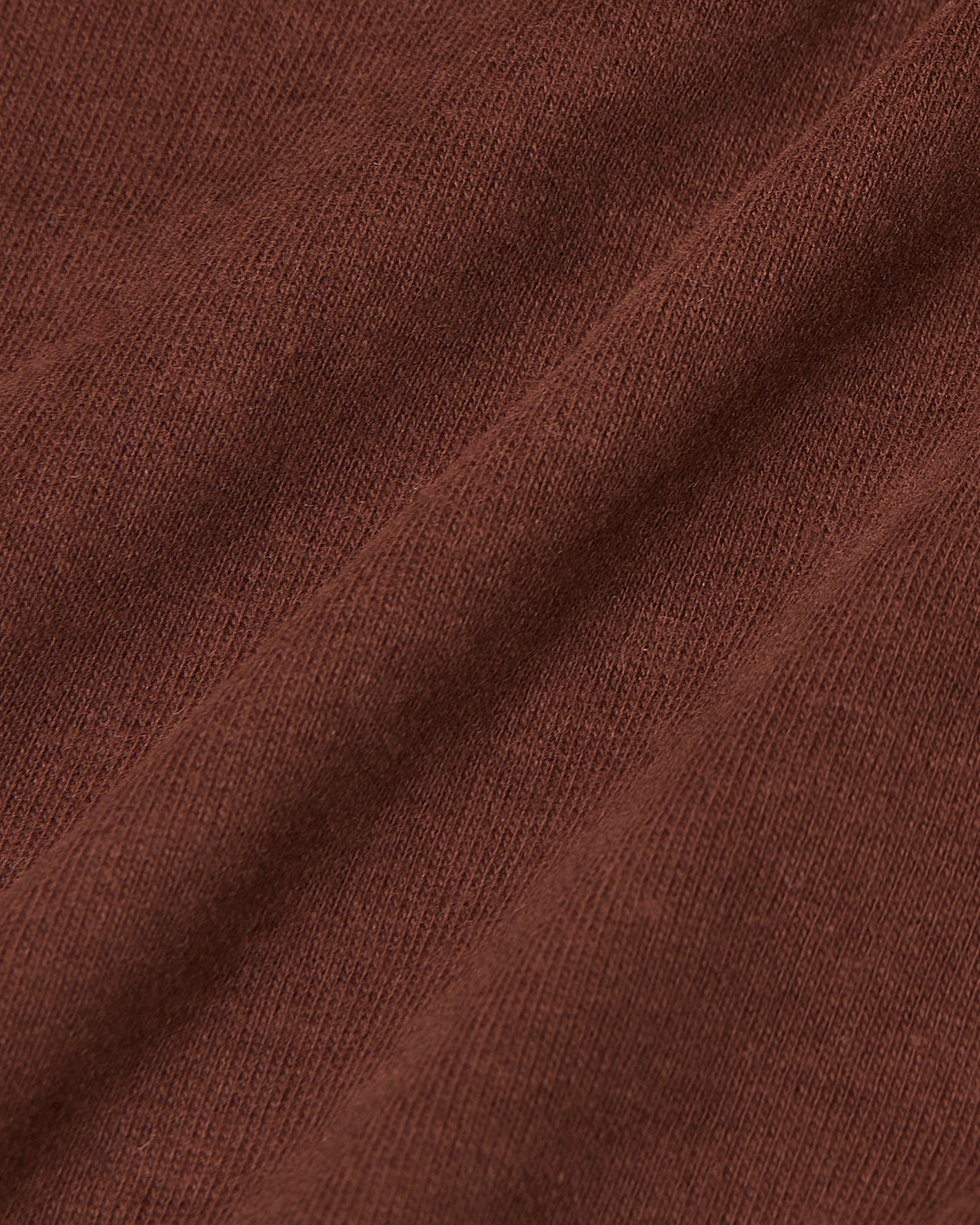 Dark Chocolate Classic V-Neck, showcasing fine knit texture.