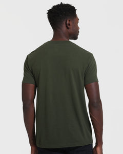 True ClassicDark Olive V Neck T Shirt