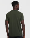 Dark Olive V Neck T Shirt