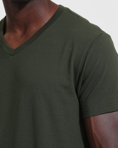 Classic V-Neck - Dark Olive
