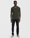 Dark Olive V Neck T Shirt