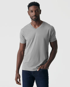 True ClassicGlacier Gray V-Neck T-Shirt