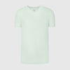 Green Lapis V-Neck Tee, mint-green, short-sleeved, neutral background.