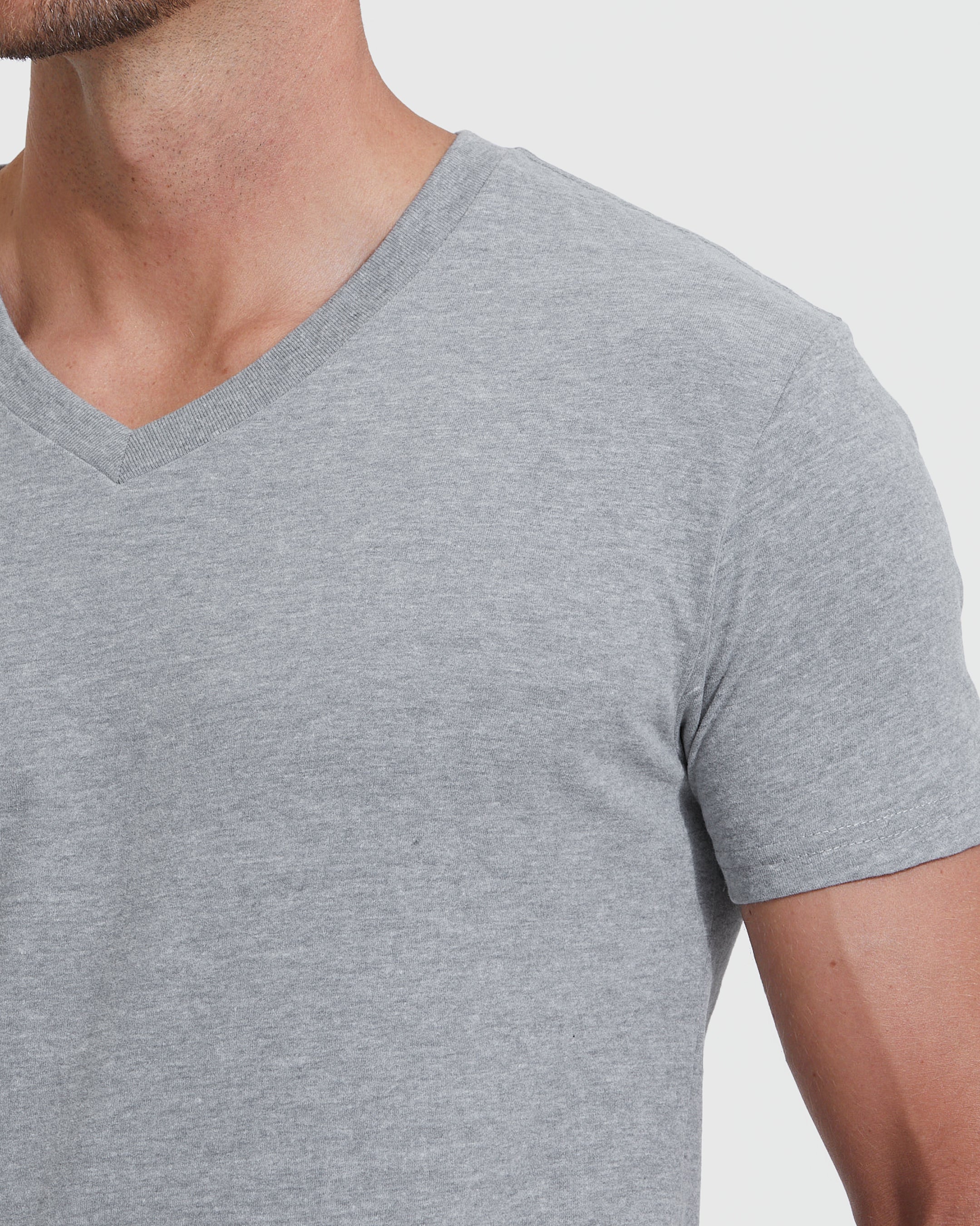 Heather Gray V-Neck T-Shirt – True Classic