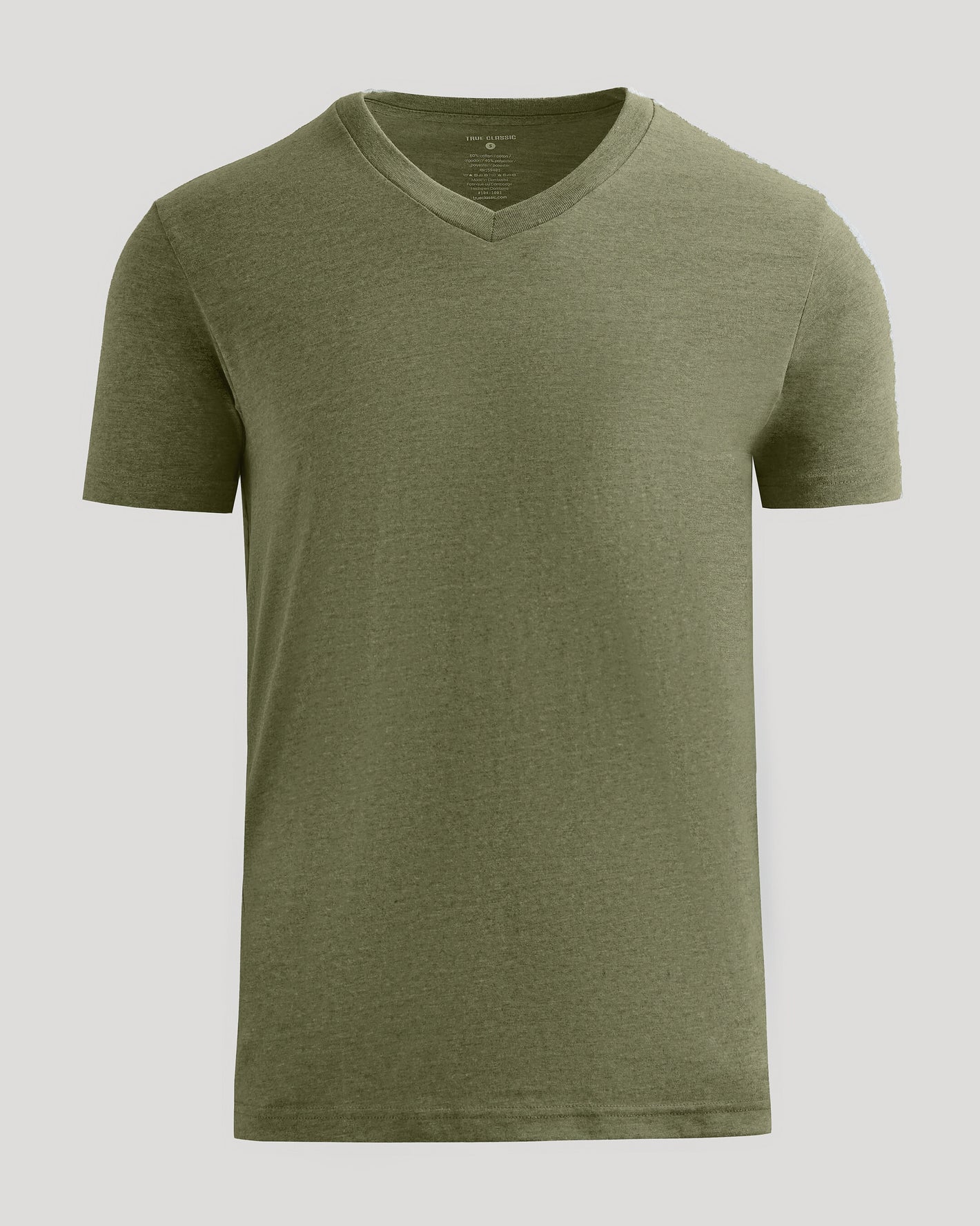 Heather Military Green Classic V-Neck