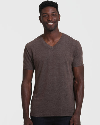 Classic V-Neck - Heather Dark Oak