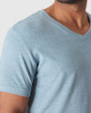 Heather Sapphire Classic V-Neck