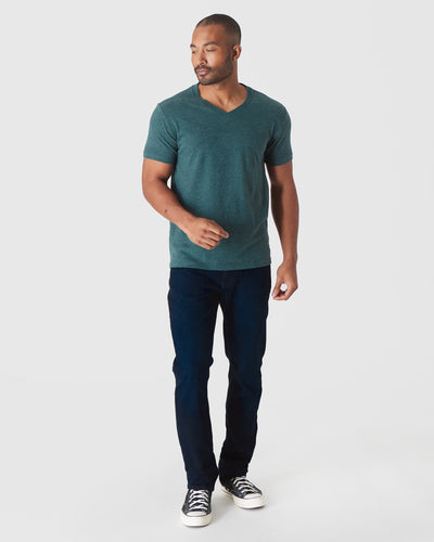 Classic V-Neck - Heather Seafarer