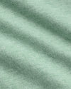 Heather Slate Green Classic V-Neck, showcasing fine knit texture and soft folds.