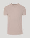 Light Heather Slate Mauve Classic V-Neck T-shirt, laid flat, ultra-soft fabric.