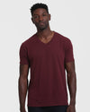 Mahogany V Neck T Shirt