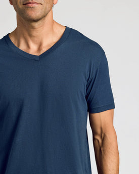 Carol V Neck Tee in Midnight main image 0