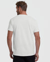 Back view of Off White V-Neck T-Shirt on man.