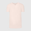 Pink Opal V-Neck Tee, plain light-colored short-sleeve, laid flat.