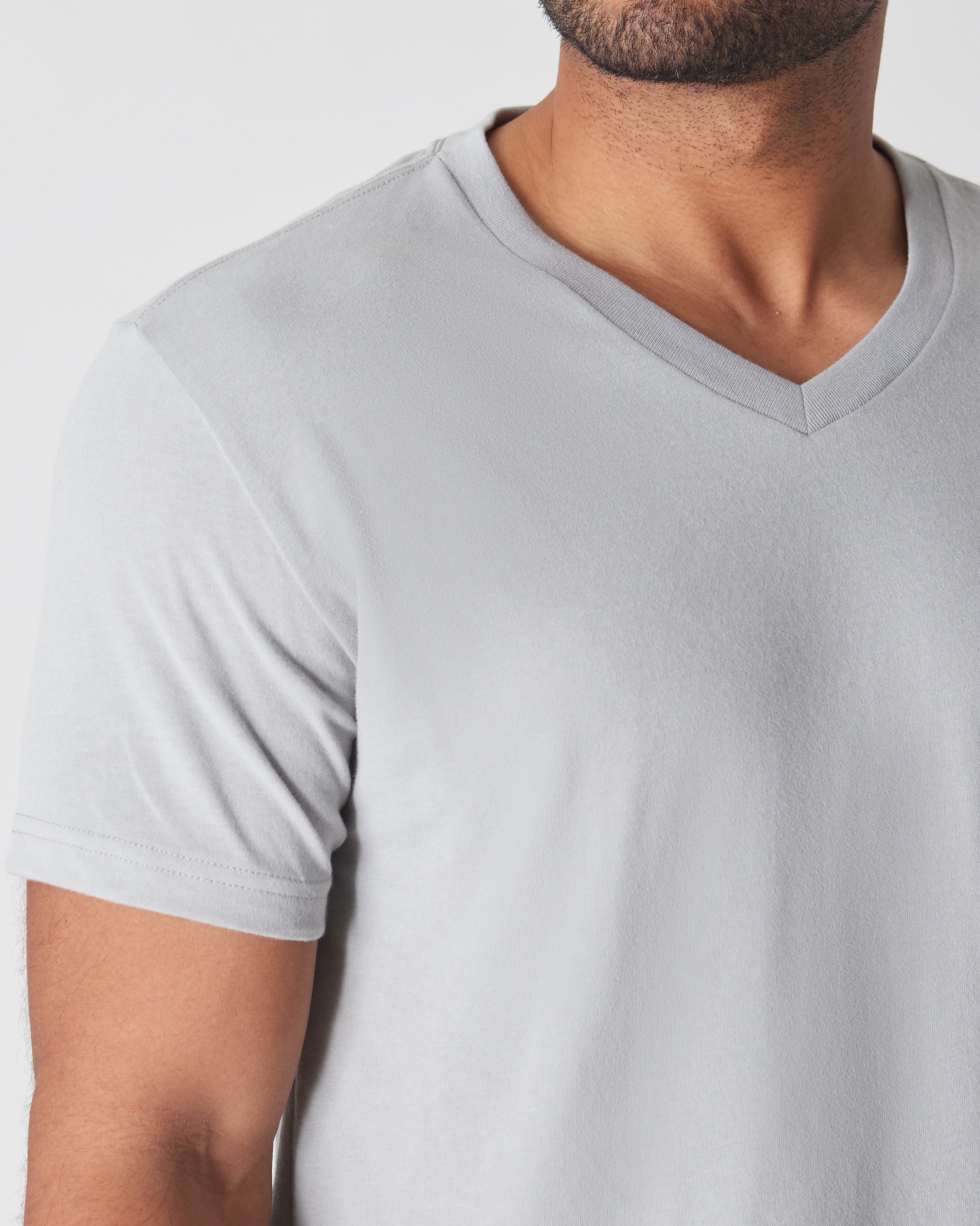 Steel Short Sleeve Vee Neck T-Shirt