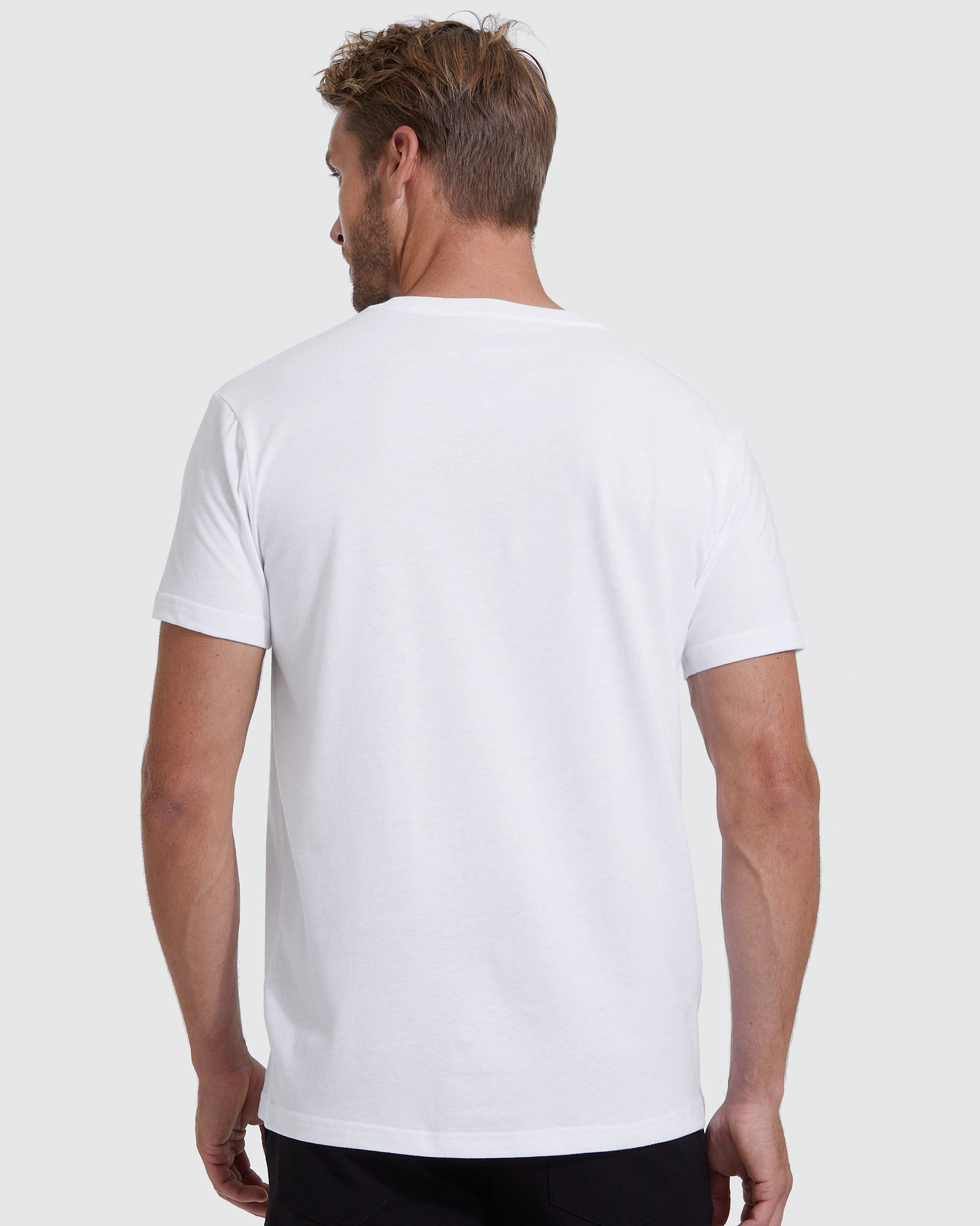 White V-Neck T-Shirt | Men's White V-Neck Shirt | True Classic