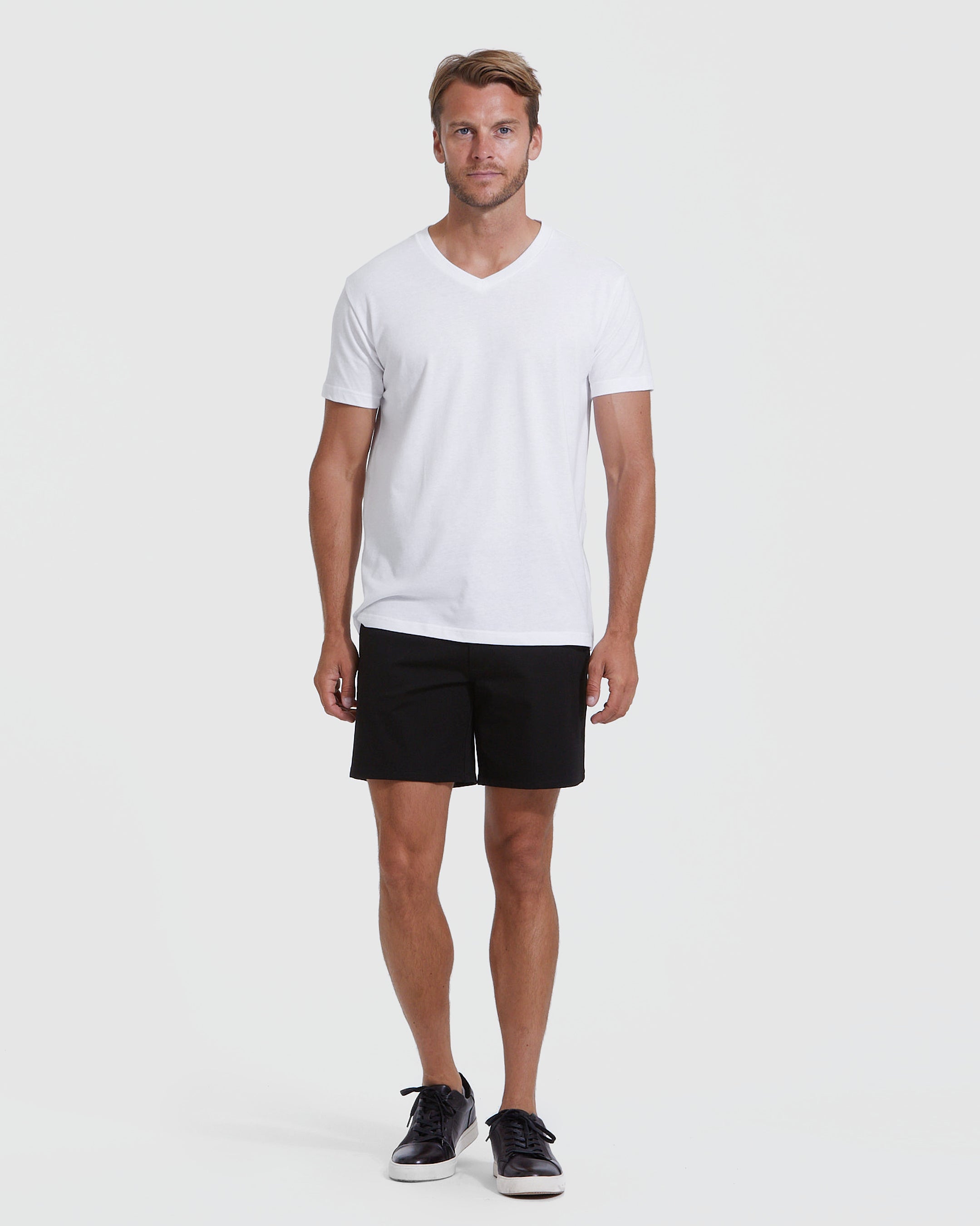 White V-Neck T-Shirt | Men's White V-Neck Shirt | True Classic