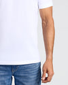 Man wearing White V-Neck from Black & White V-Neck 10-Pack.