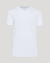 White Premium Pima V-Neck T-shirt against light gray background.