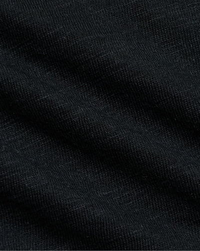 Relaxed Slub V-Neck - Black