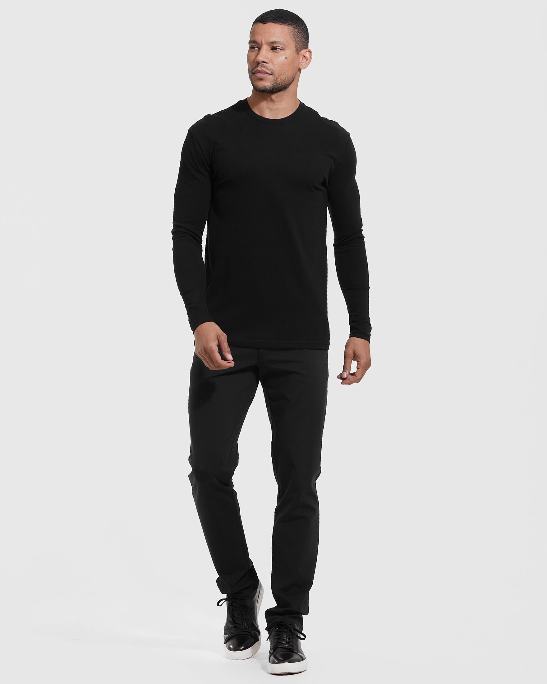 Black Classic Long Sleeve Crew Neck main image 1