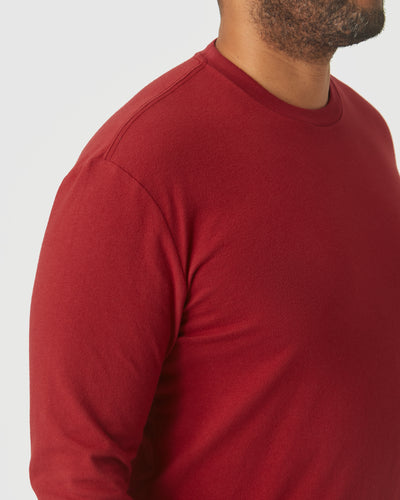 Classic Long Sleeve Crew Neck - Crimson
