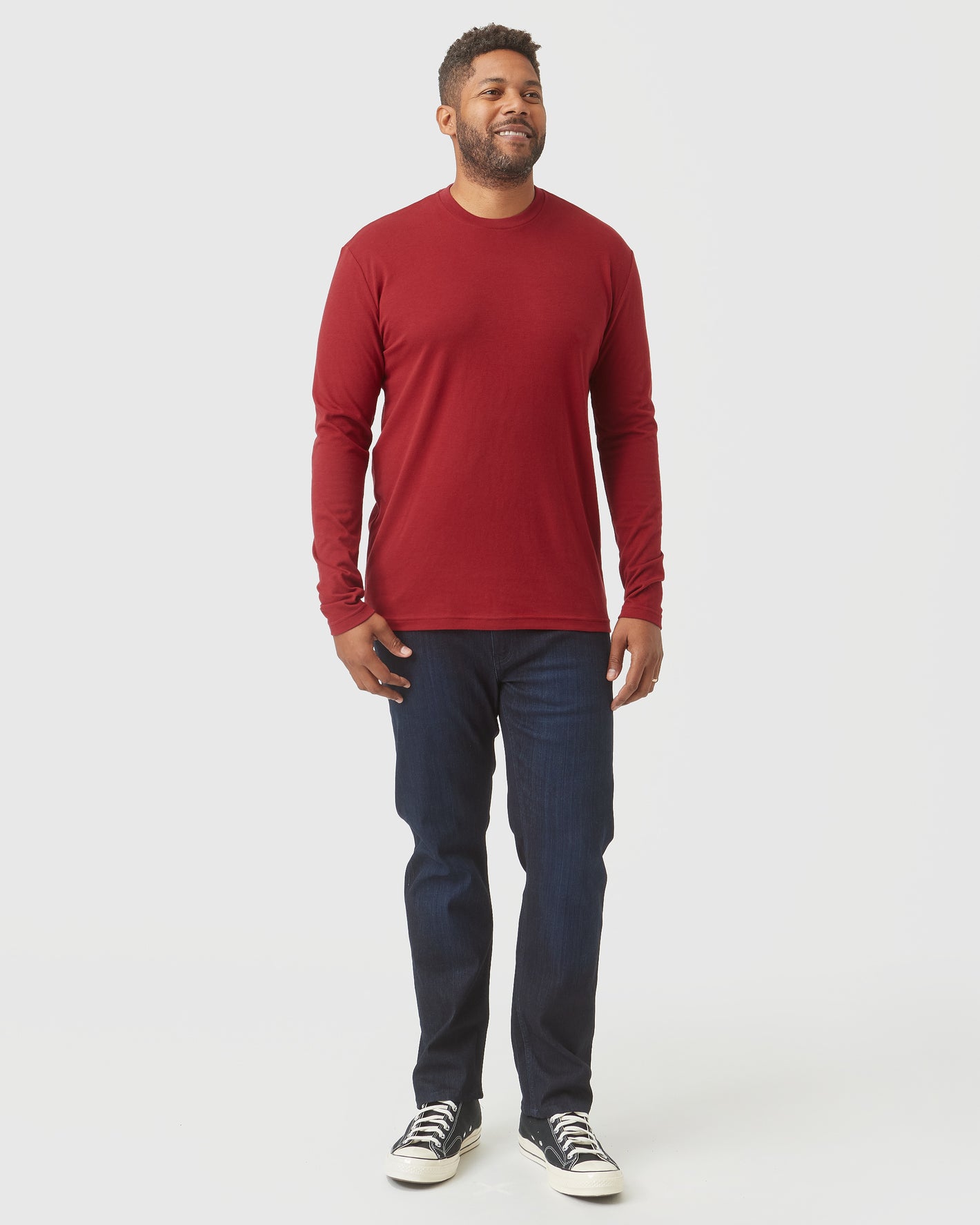 Crimson Long Sleeve Crew Neck 1
