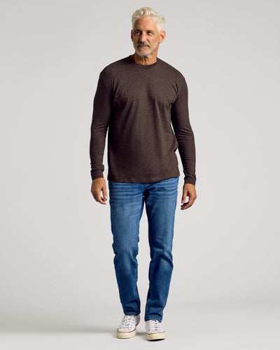 Classic Long Sleeve Crew Neck - Dark Heather Cocoa