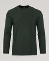 Dark Heather Olive Classic Long Sleeve Crew Neck