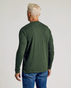 Dark Heather Olive Classic Long Sleeve Crew Neck