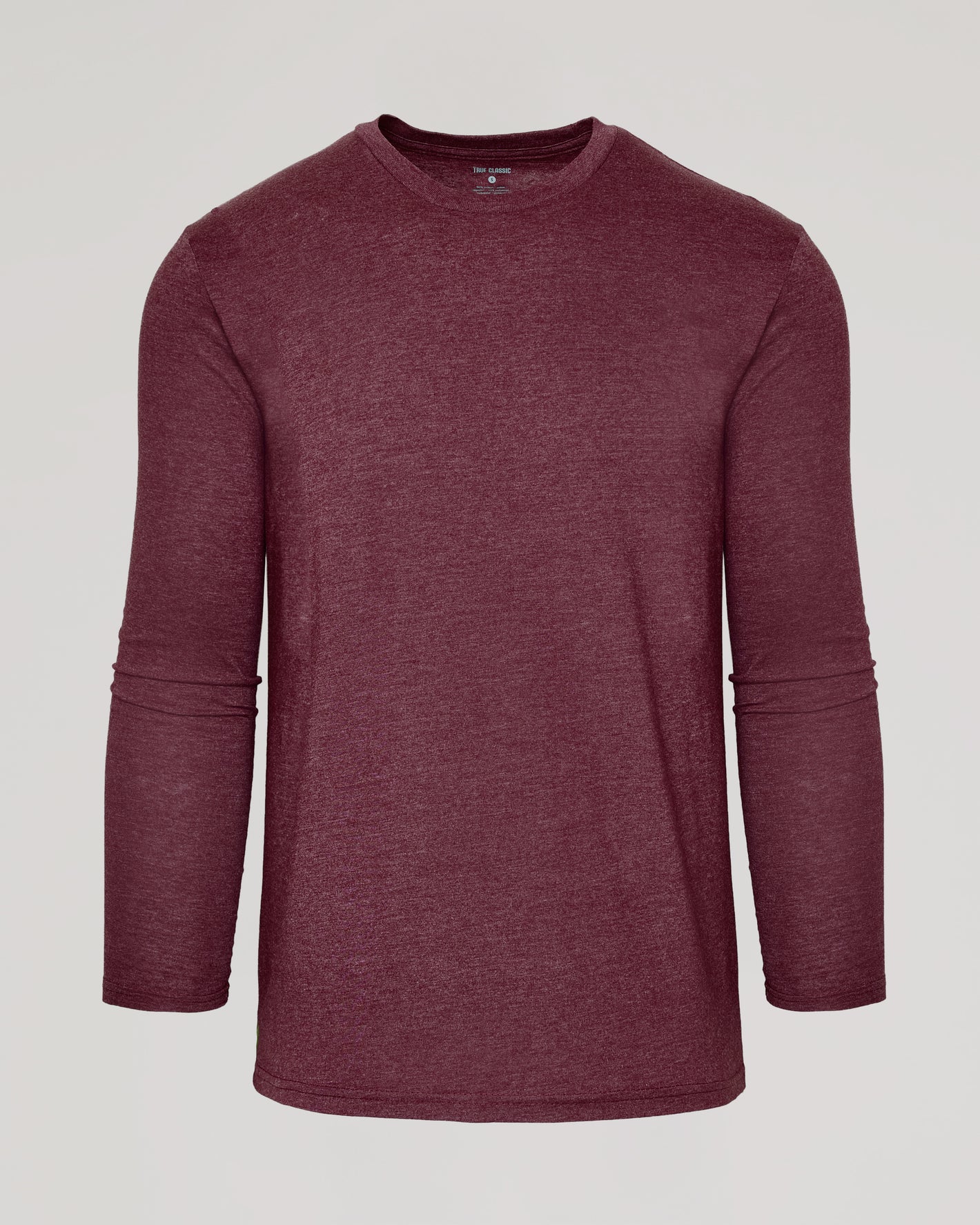 Heather Burgundy Crew Neck Long Sleeve
