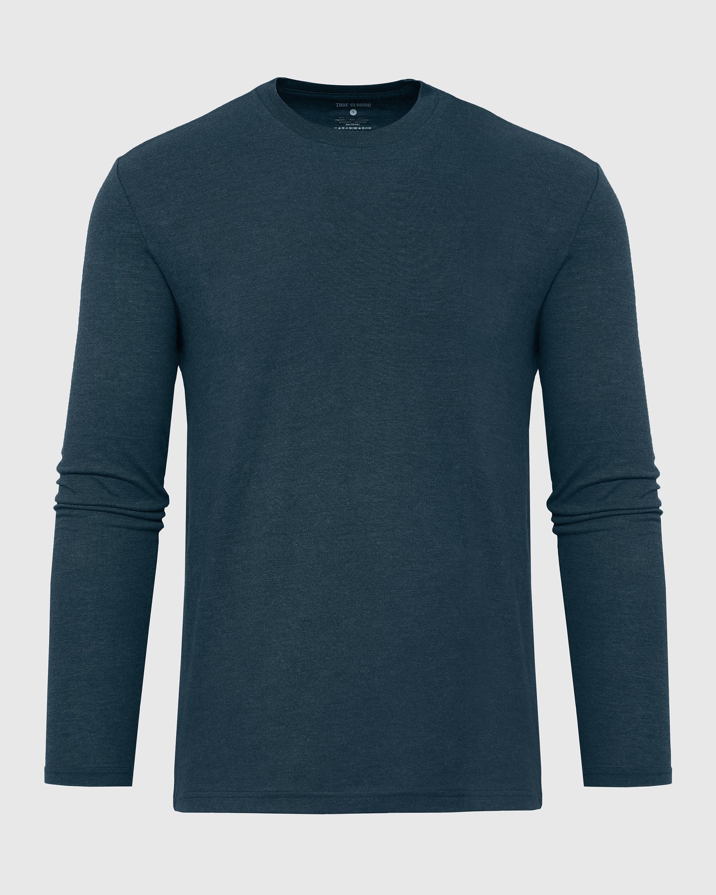 Dark Heather Pond Long Sleeve Crew Neck Tee