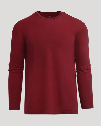 Classic Long Sleeve Crew Neck - Dark Maroon
