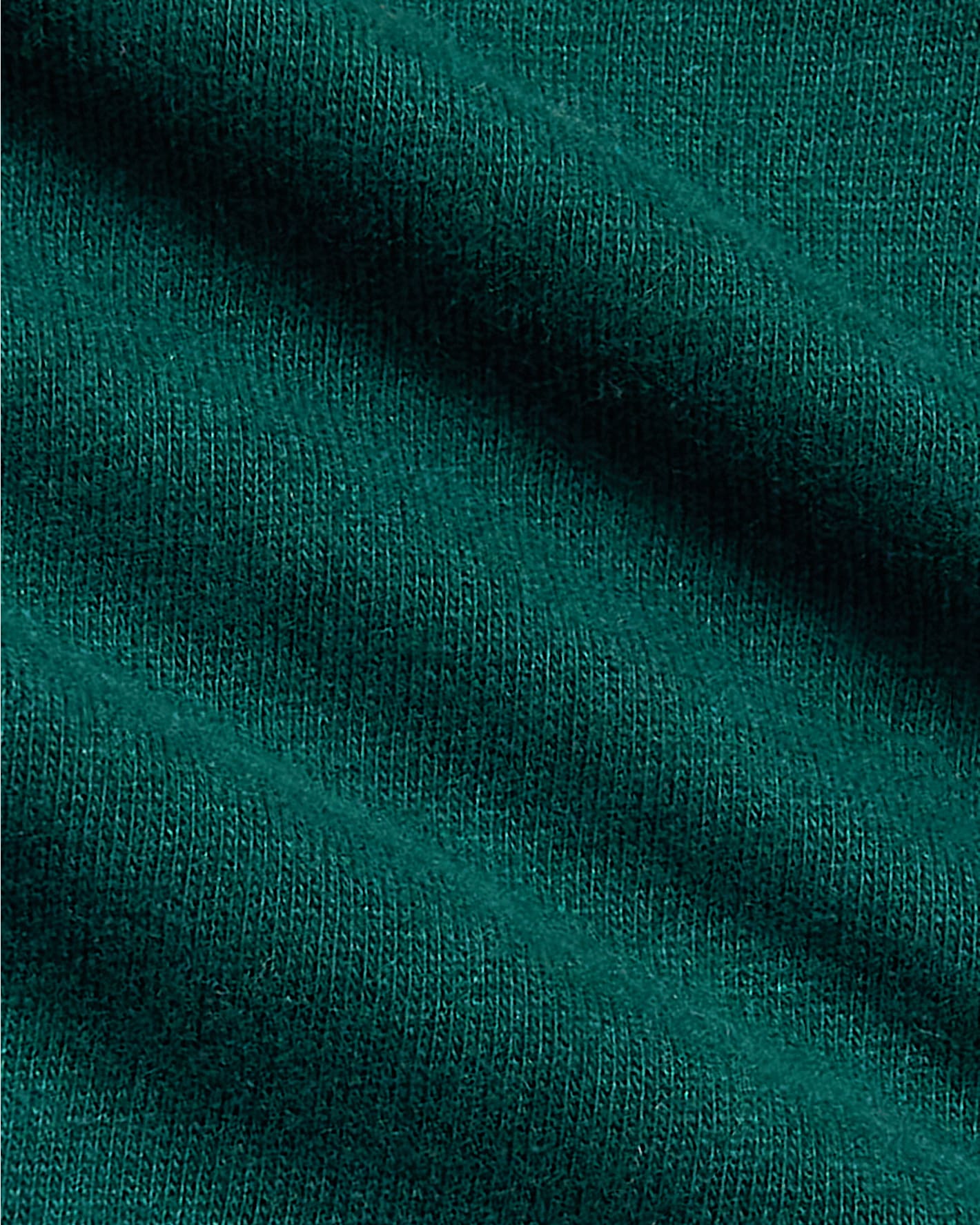 Deep Emerald Classic Long Sleeve Crew Neck knit fabric detail.