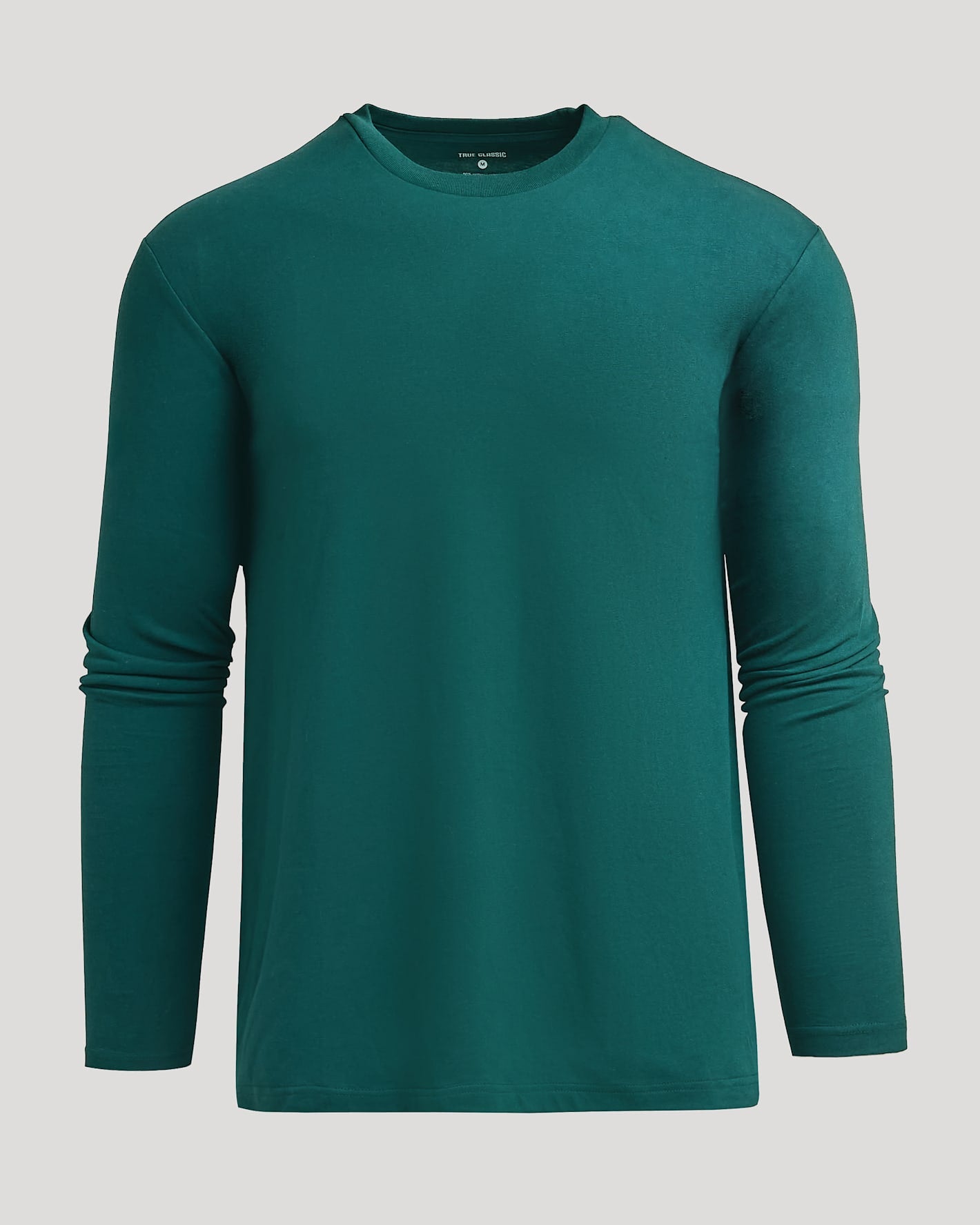 Deep Emerald Classic Long Sleeve Crew Neck displayed flat.