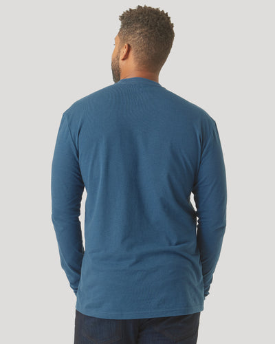 Classic Long Sleeve Crew Neck - Deep Sea Blue