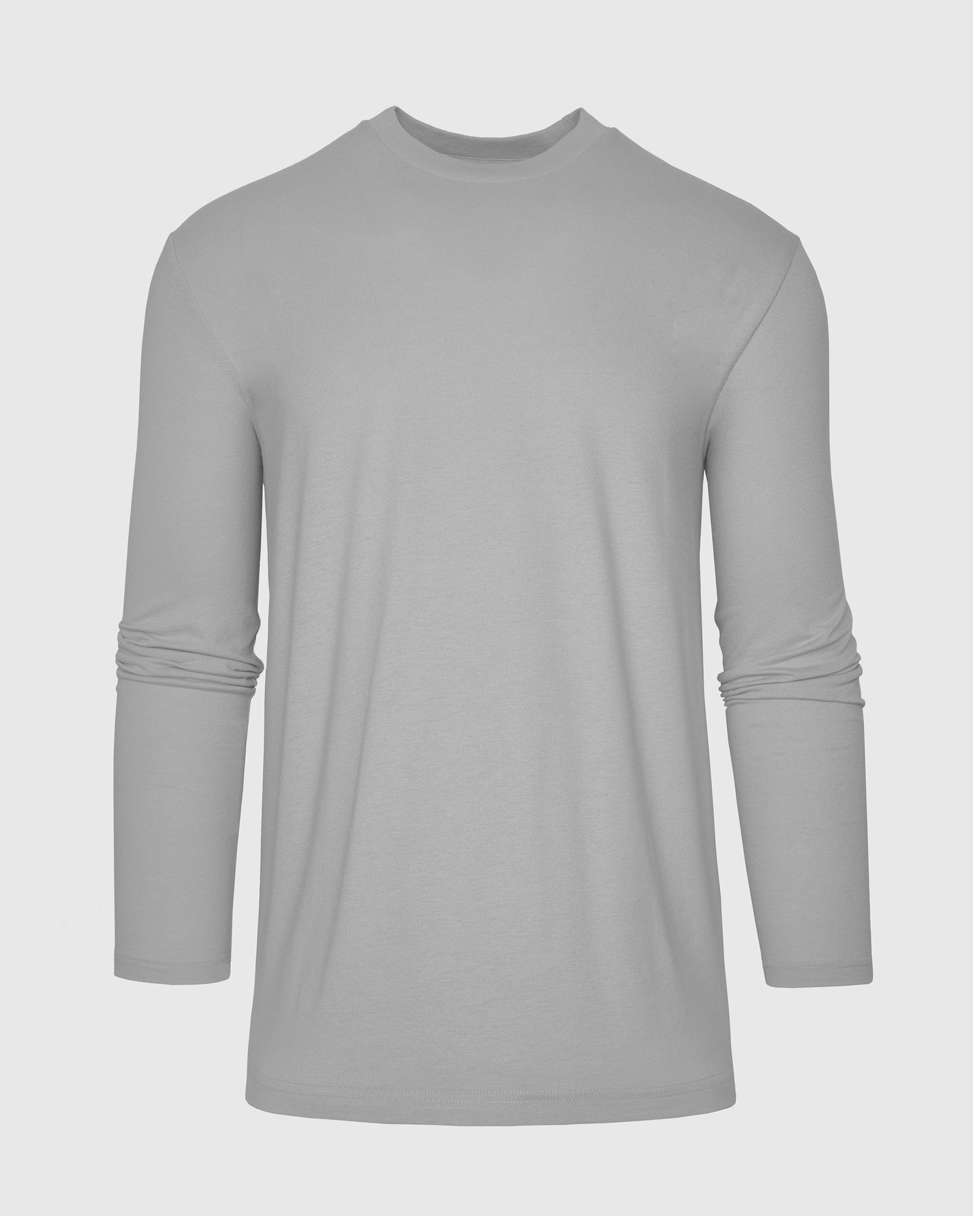 Glacier Gray Classic Long Sleeve Crew Neck against neutral backdrop.