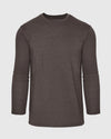 Heather Dark Oak Classic Long Sleeve Crew Neck