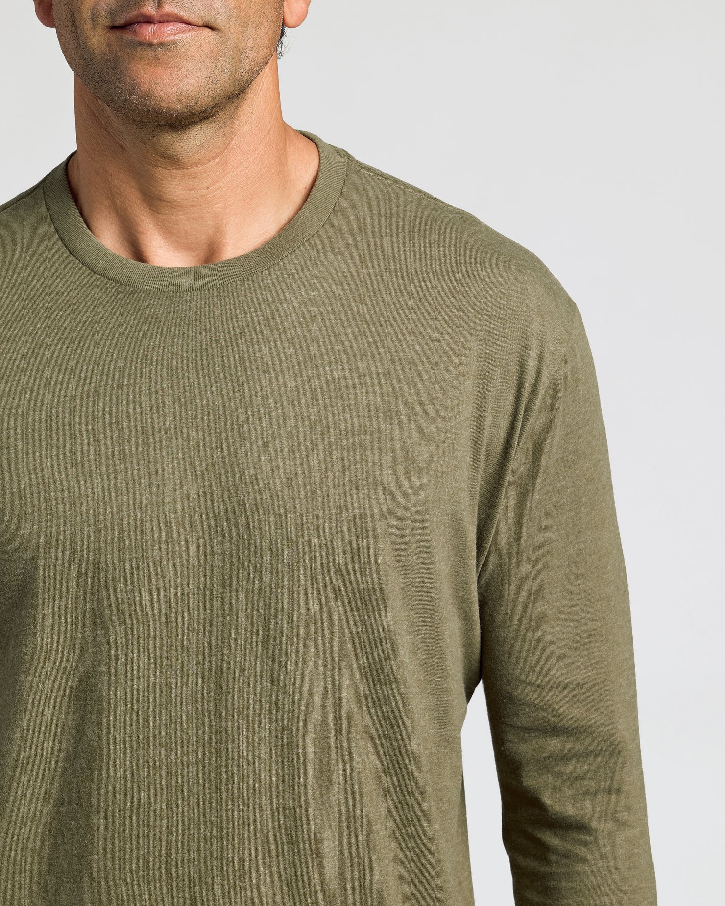 Heather Long Sleeve Crew Neck T-Shirt 3-Pack