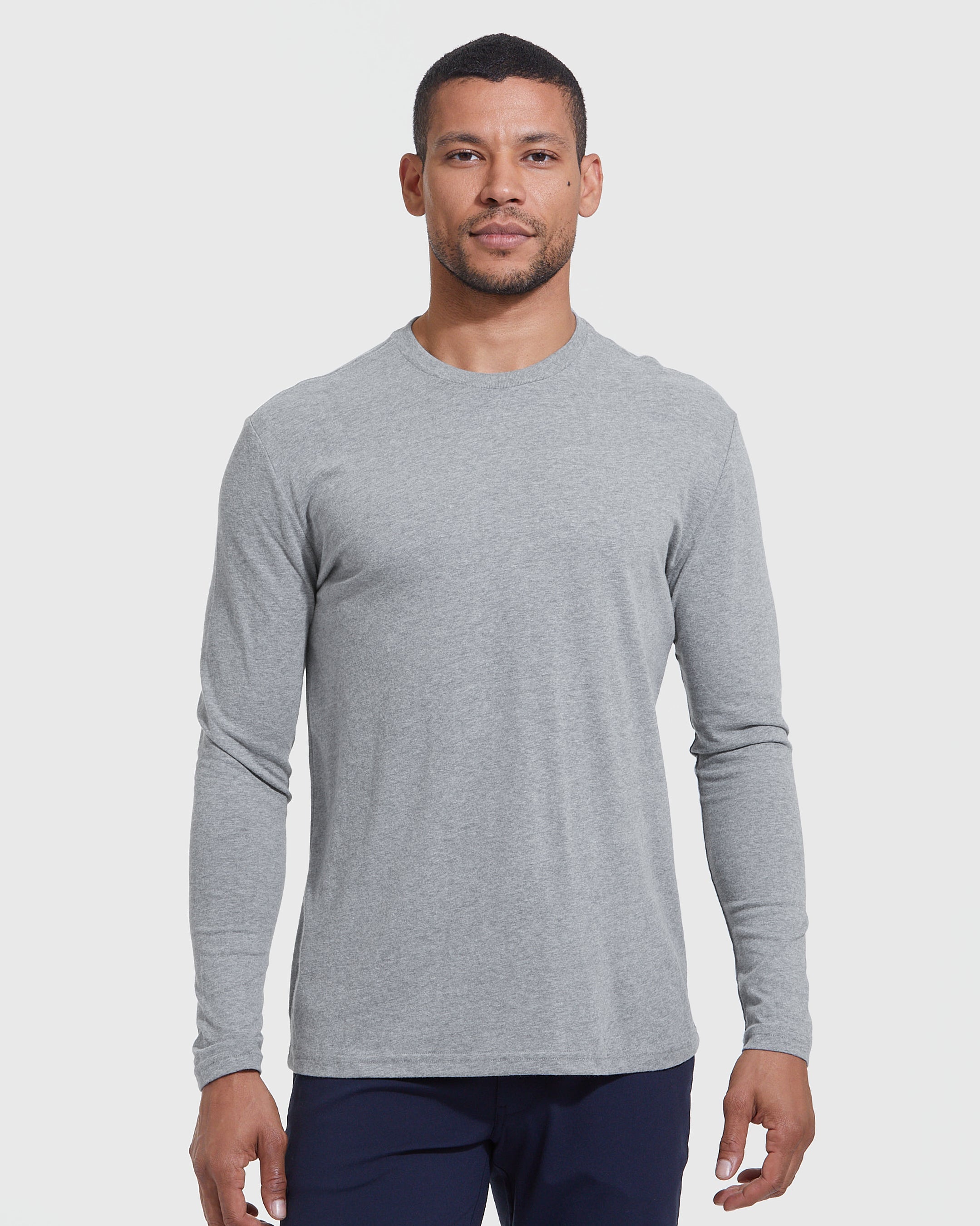 Heather Gray Crew Neck Long Sleeve – True Classic