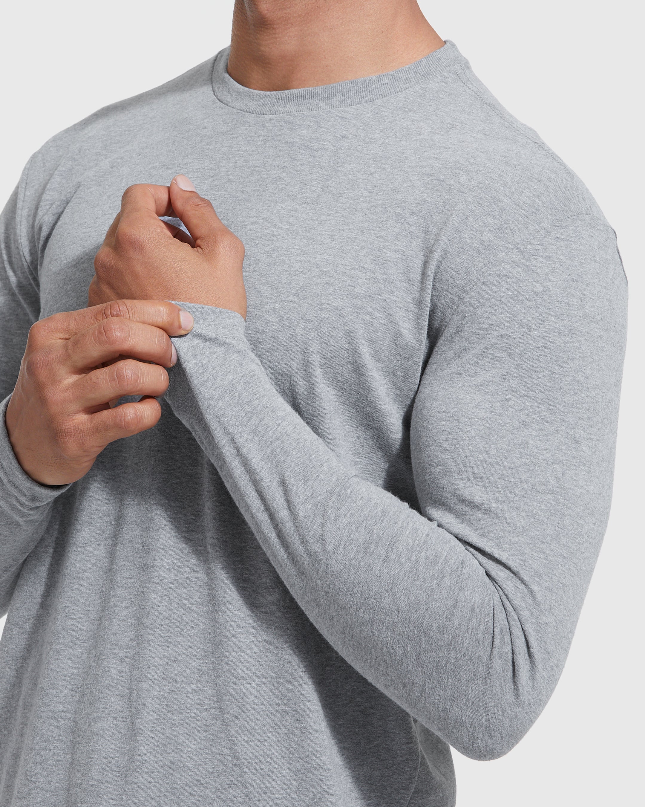 Heather Gray Crew Neck Long Sleeve – True Classic
