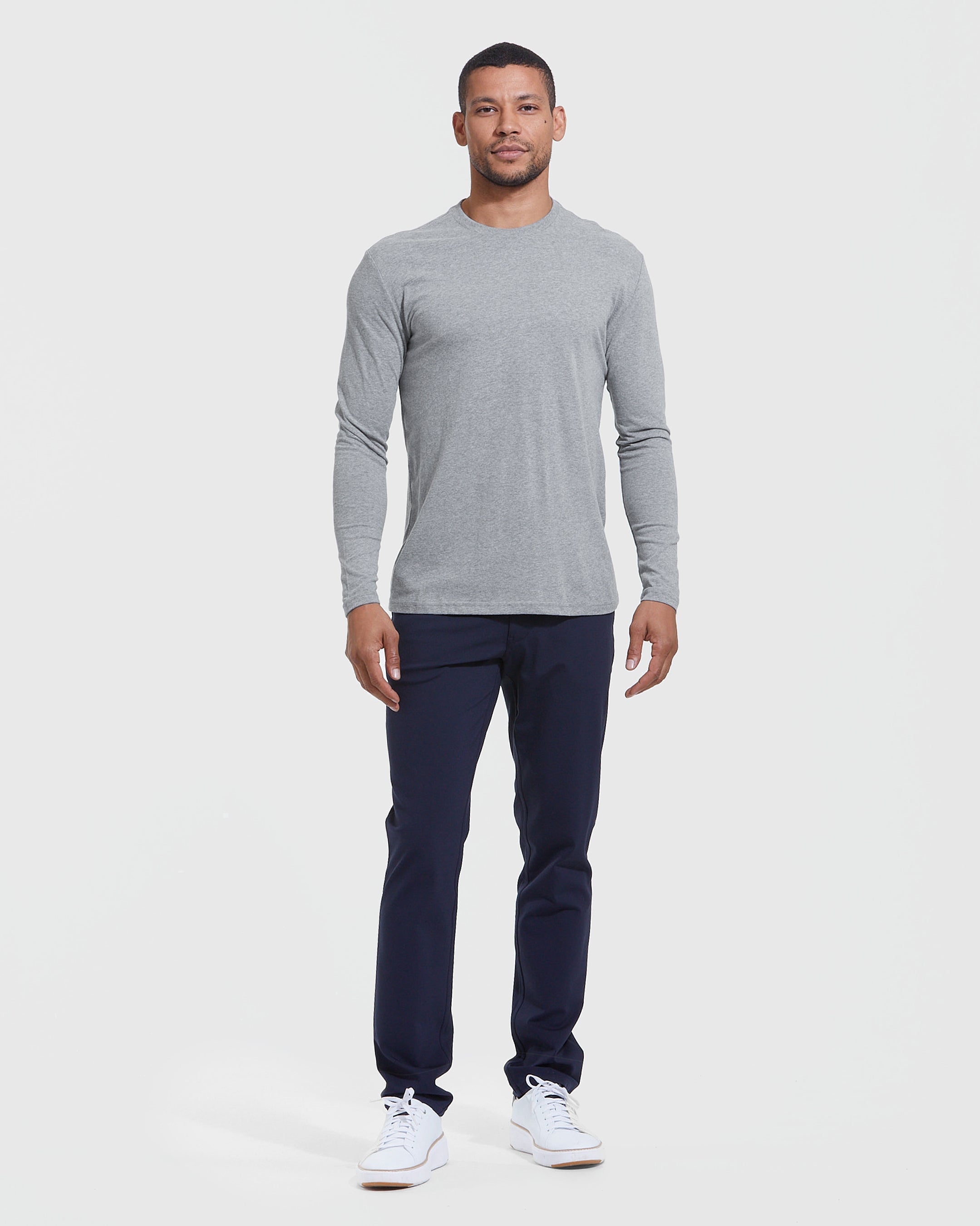 Heather Gray Crew Neck Long Sleeve – True Classic