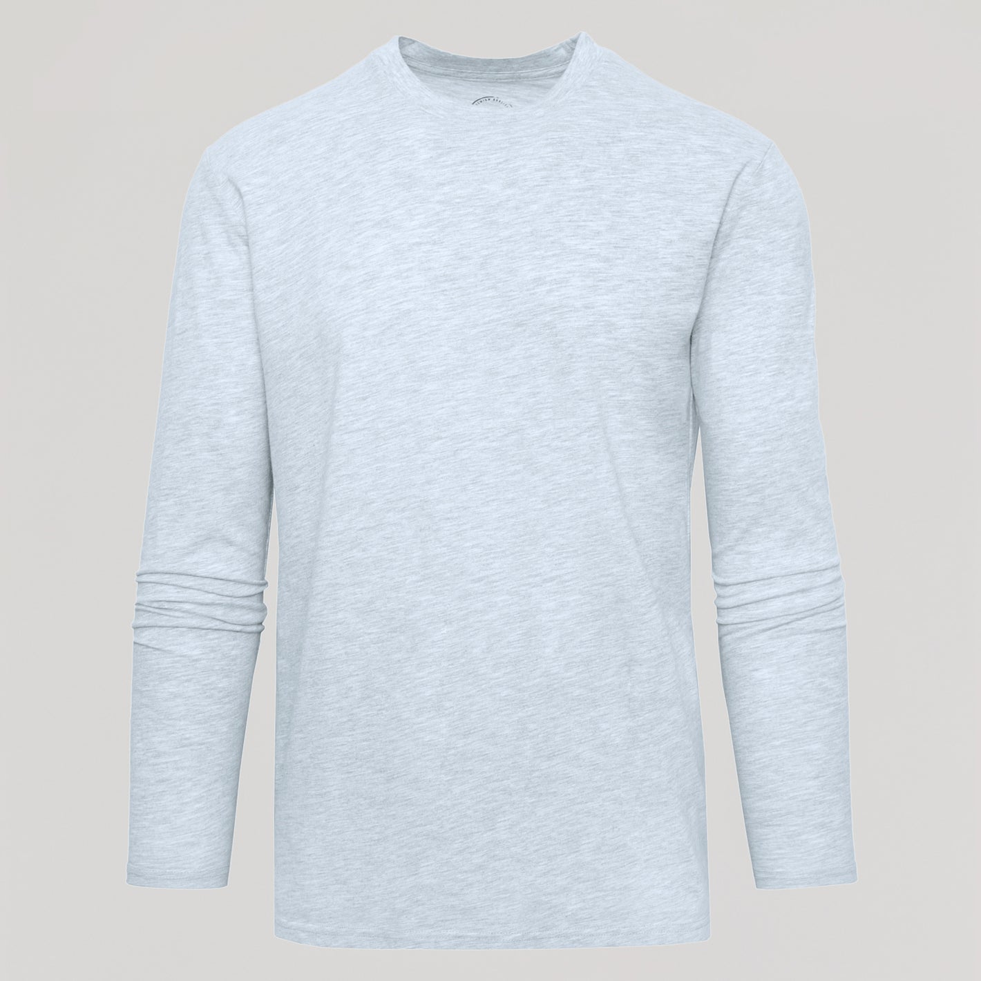 Light Heather Gray Classic Long Sleeve Crew Neck