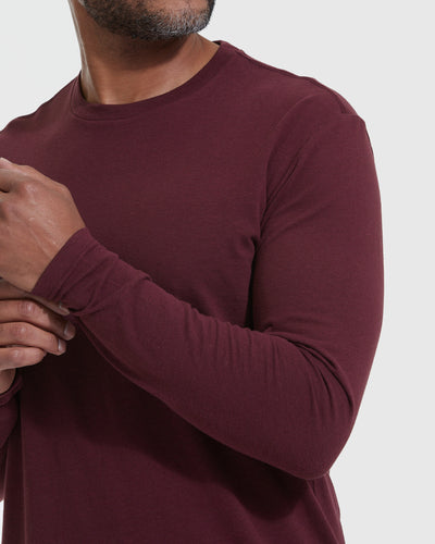 Classic Long Sleeve Crew Neck - Mahogany