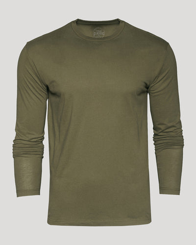 Classic Long Sleeve Crew Neck - Military Green