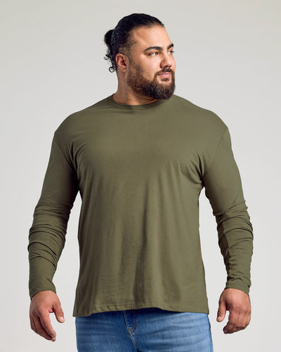 Classic Long Sleeve Crew Neck - Military Green