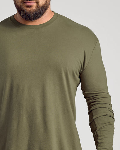 Classic Long Sleeve Crew Neck - Military Green