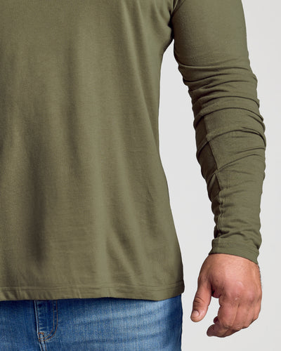 Classic Long Sleeve Crew Neck - Military Green