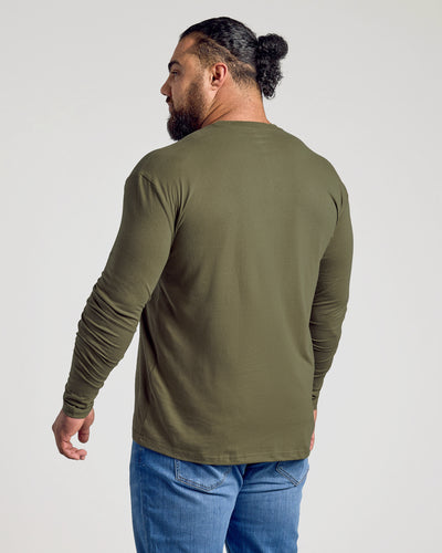 Classic Long Sleeve Crew Neck - Military Green